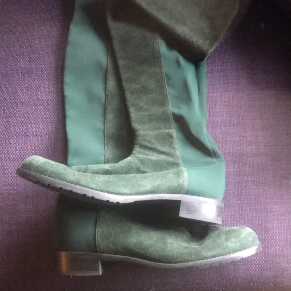 5050 Boots Green Stuart Weitzman OTK ~ gently loved